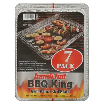 Handi-Foil 7 pk BBQ King Foil Grill Pans, 11.5" x 8.5"