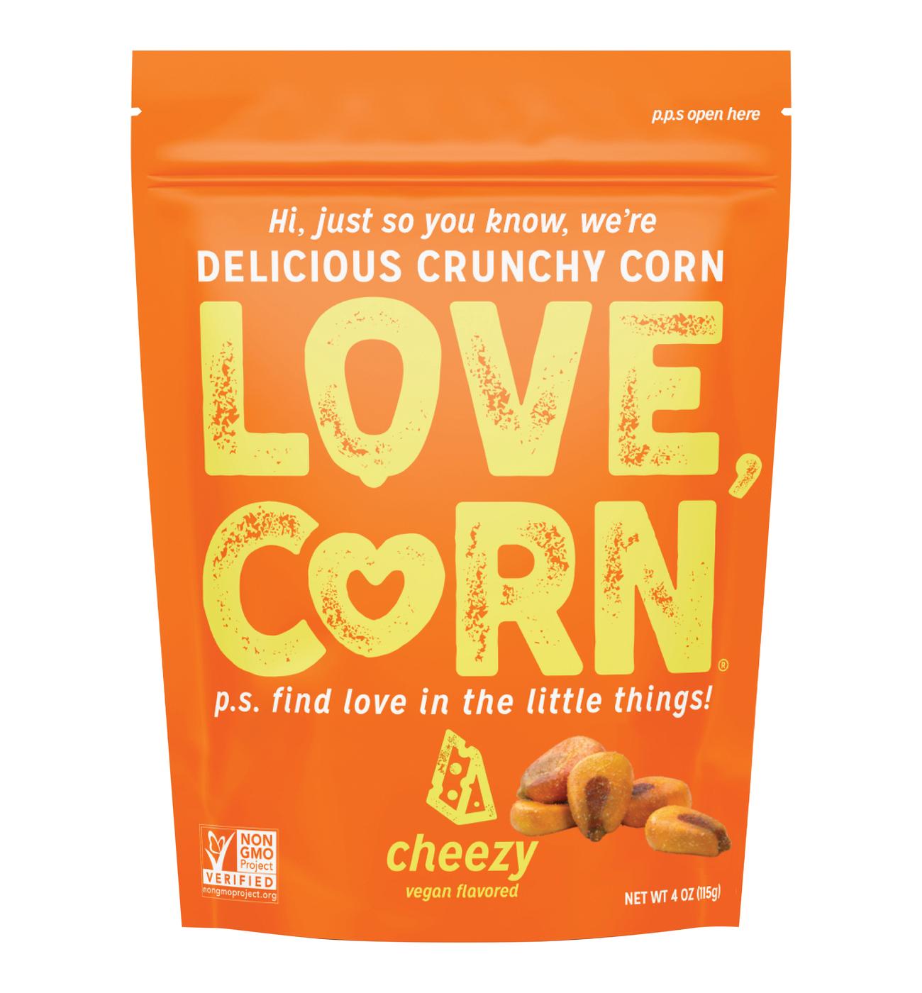 LOVE CORN Crunchy Corn Snack - Cheezy; image 1 of 7