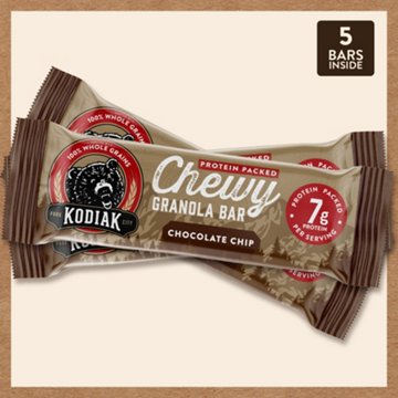 Kodiak 7g Protein Chewy Granola Bars - Chocolate Chip, 5 ct