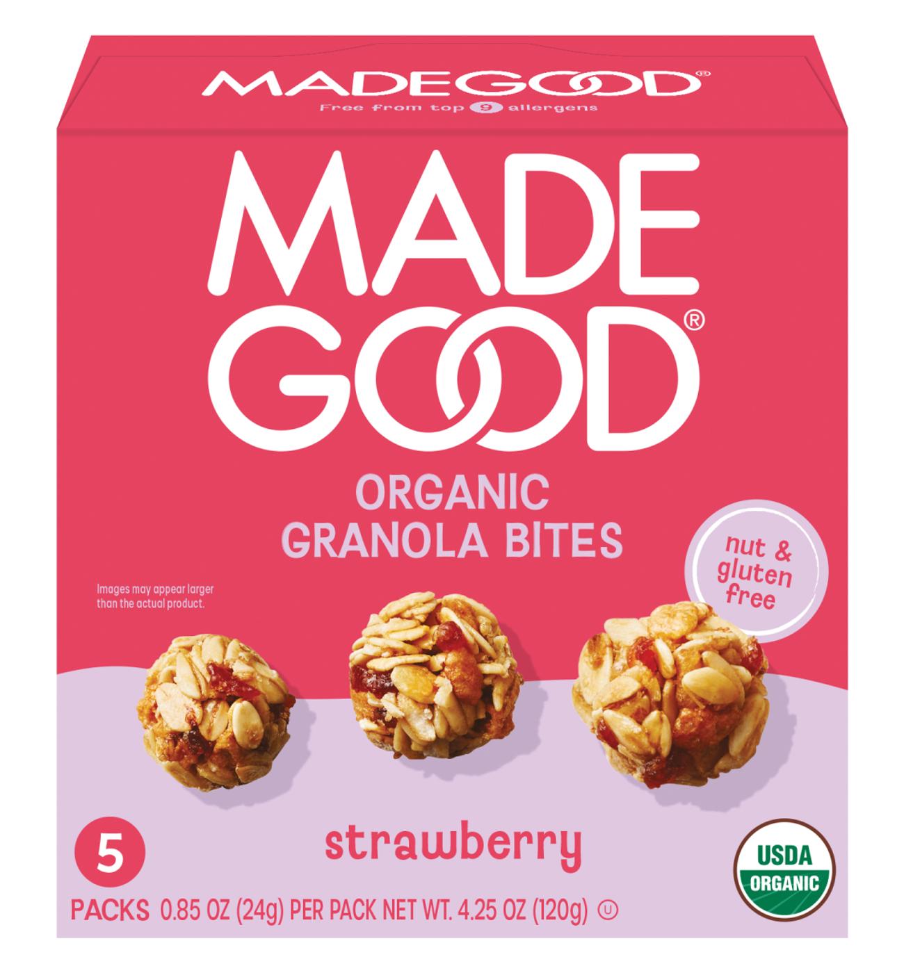 MadeGood Organic Granola Bites - Strawberry; image 1 of 9