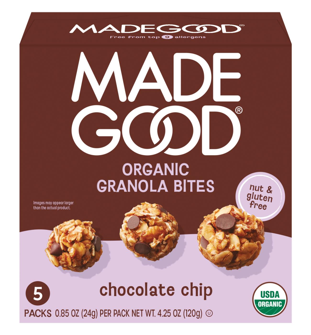 MadeGood Organic Granola Bites - Chocolate Chip; image 1 of 9