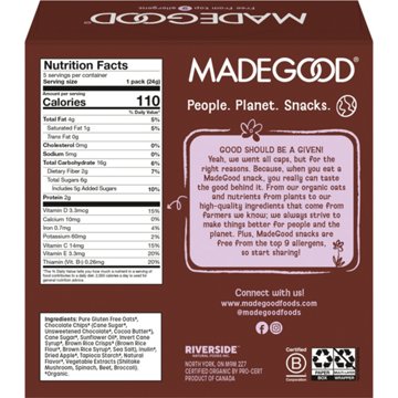 MadeGood Organic Granola Bites - Chocolate Chip, 5 ct