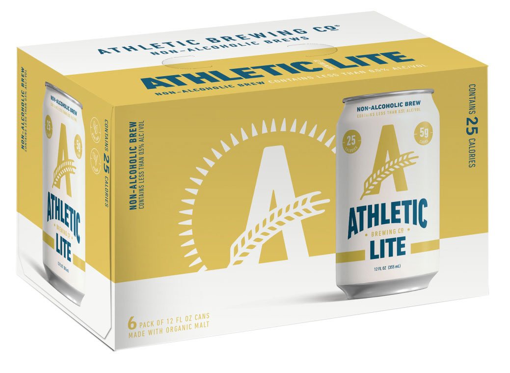 Athletic Brewing Co. Non Alcoholic Lite Craft Beer 6 pk Cans, 12 oz