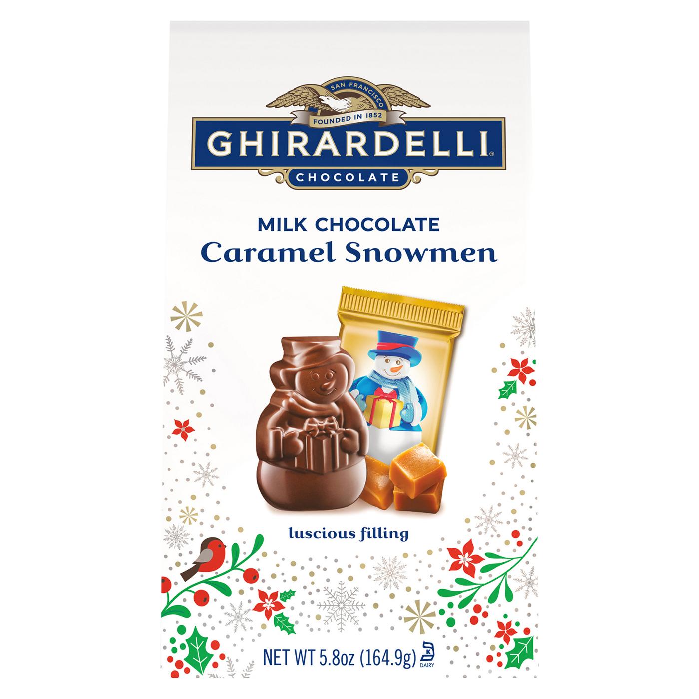 Ghirardelli Milk Chocolate Caramel Holiday Snowmen; image 1 of 5