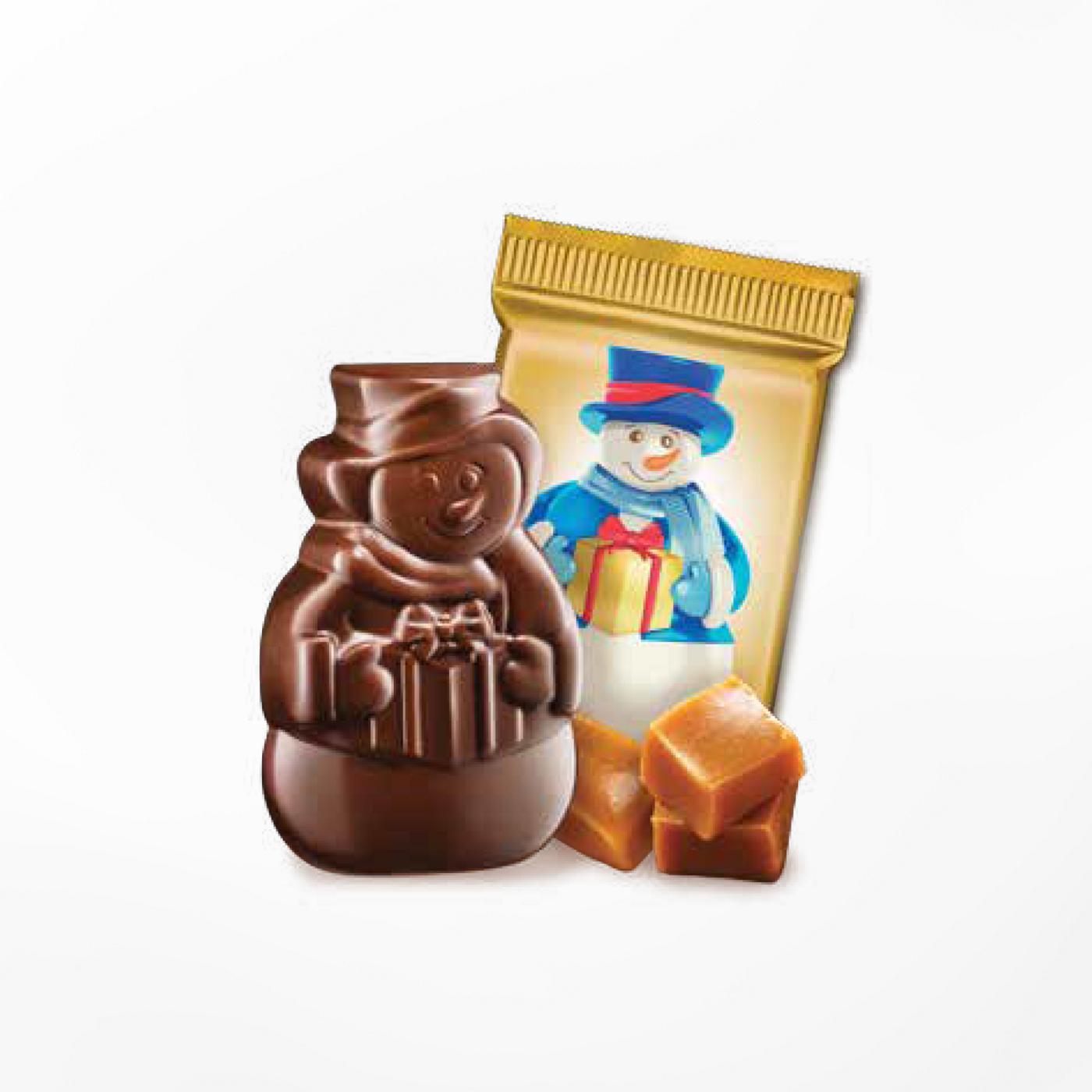 Ghirardelli Milk Chocolate Caramel Holiday Snowmen; image 4 of 5