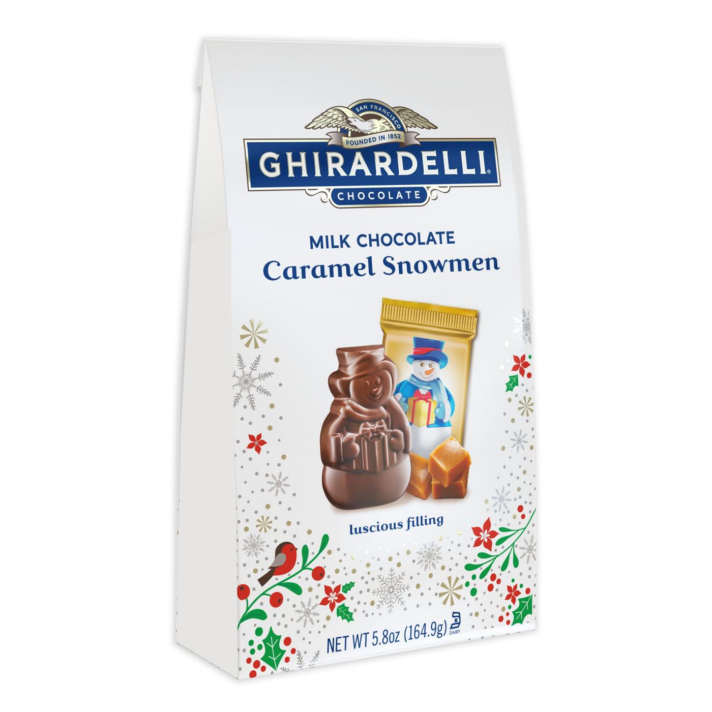 Ghirardelli Milk Chocolate Caramel Holiday Snowmen; image 5 of 5