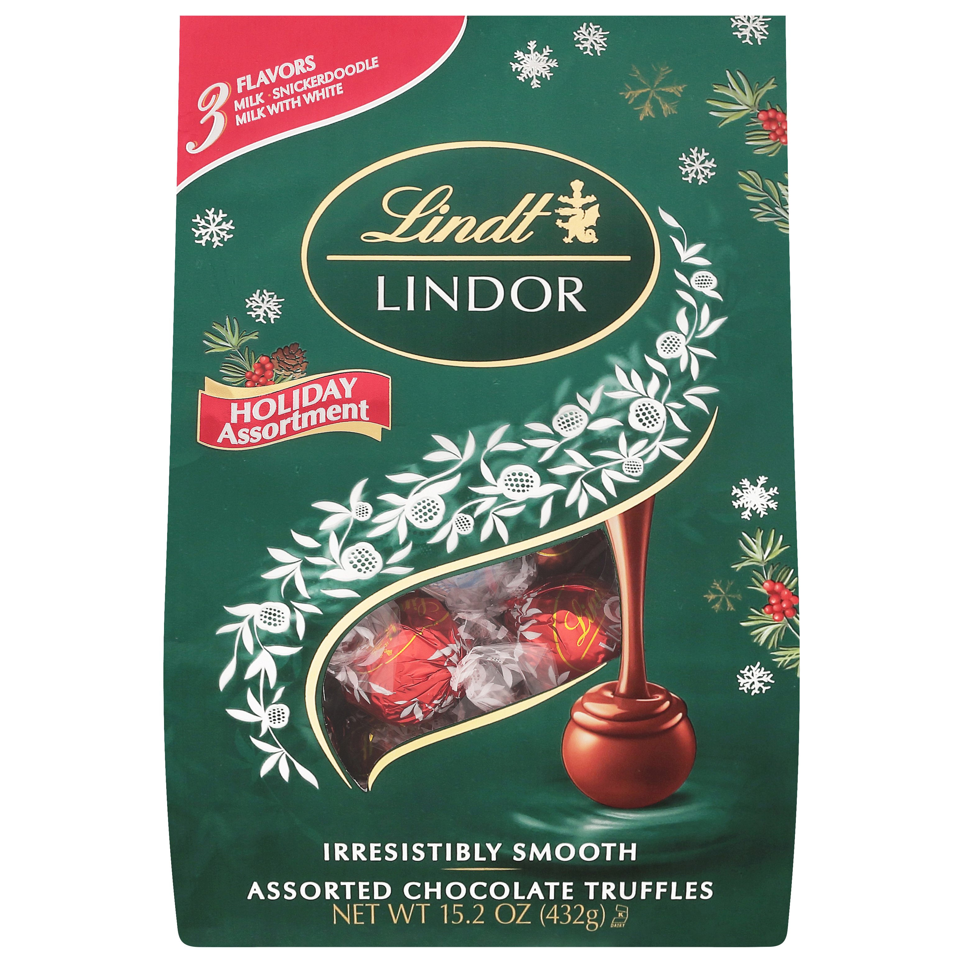 Lindt LINDOR Holiday Milk Chocolate Candy Truffles, Sweden