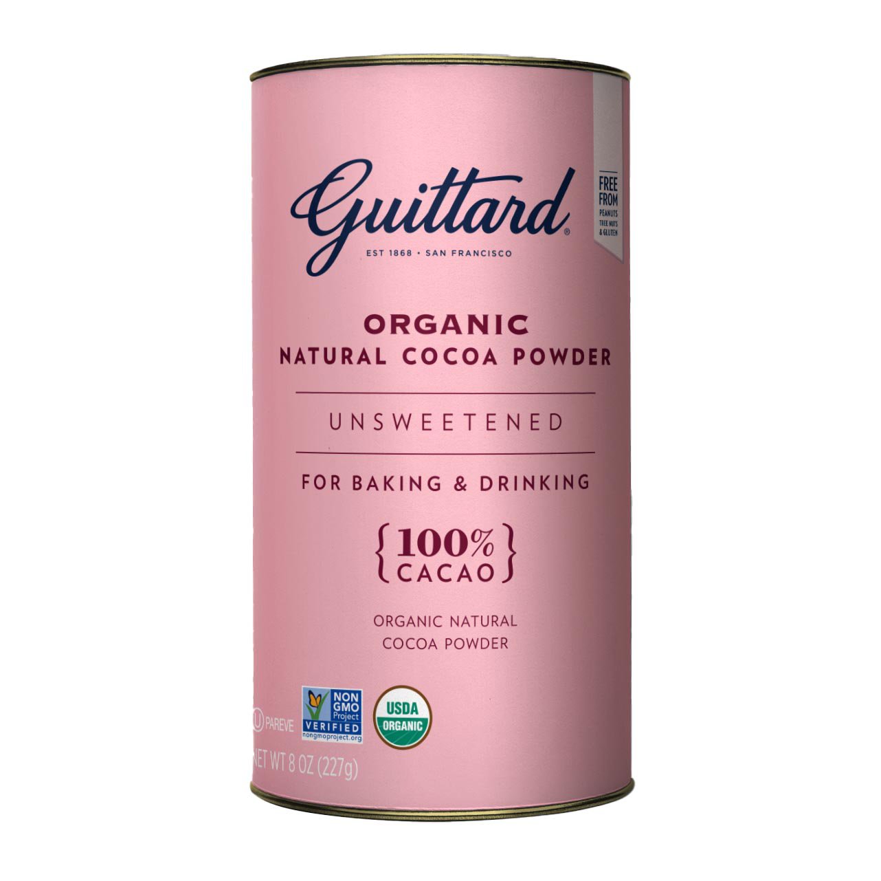 Guittard 100% Cacao Unsweetened Organic Natural Cocoa Powder, 8 oz