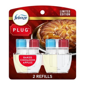 Febreze Odor-Fighting Fade Defy PLUG Air Freshener Oil Refill - Baked Cinnamon Apples