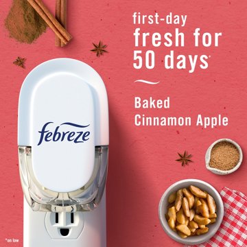 Febreze Odor-Fighting Fade Defy PLUG Air Freshener Oil Refill - Baked Cinnamon Apples