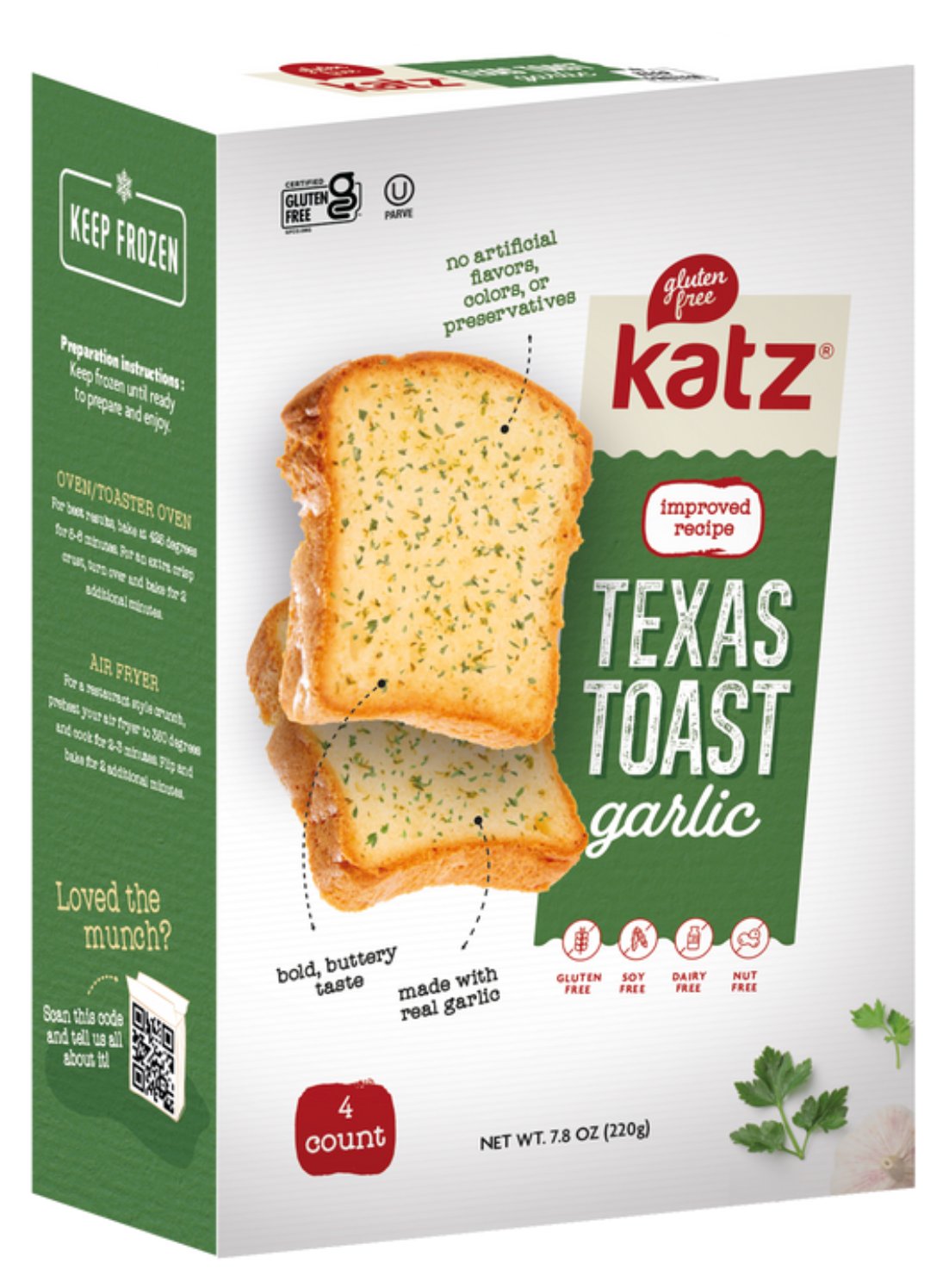 Katz Gluten Free Garlic Texas Toast Shop Loaves at HEB