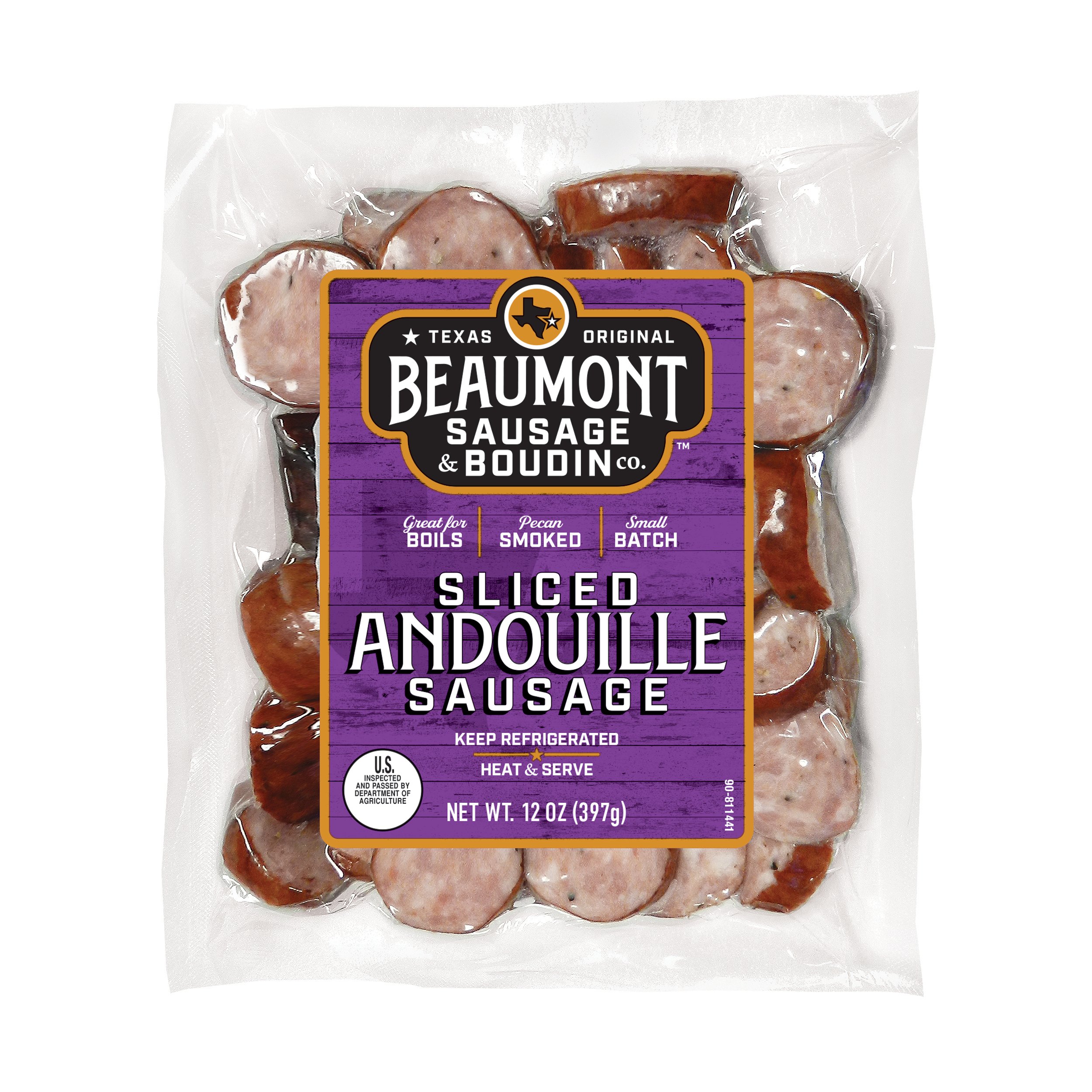 Beaumont Sausage Boudin Co. Sliced Andouille Sausage