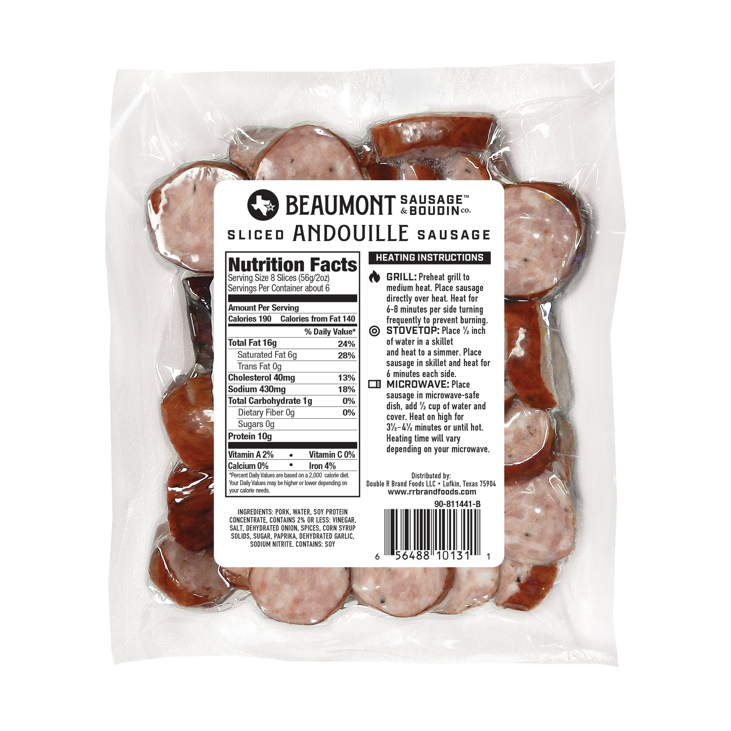 Beaumont Sausage Boudin Co. Sliced Andouille Sausage