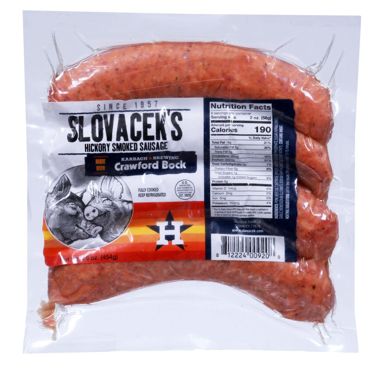 Slovacek's Smoked Sausage Links with Crawford Bock Shop Meat at HEB