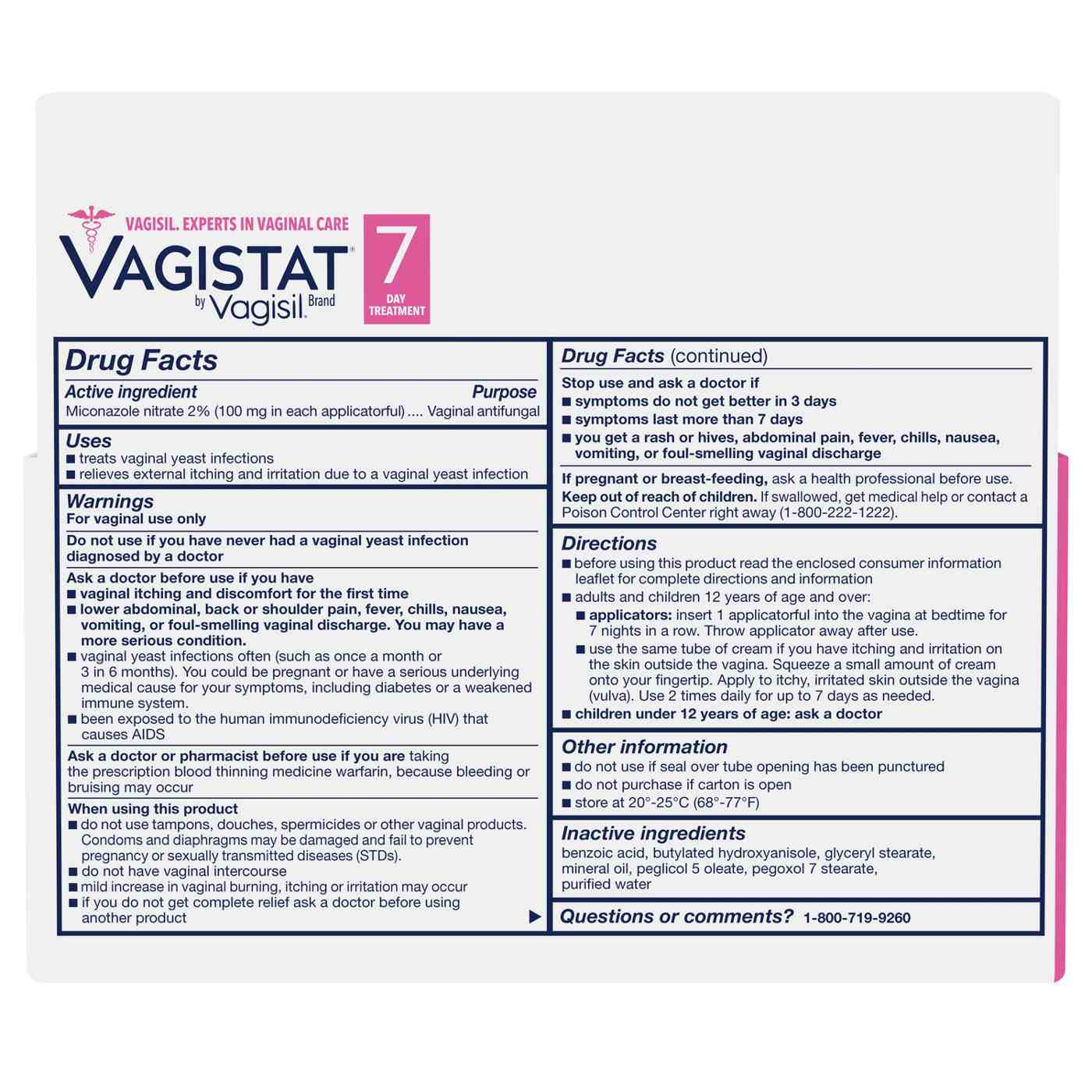 Vagistat 7 Day Vaginal Yeast Infection Treatment - Combo Pack; image 2 of 2