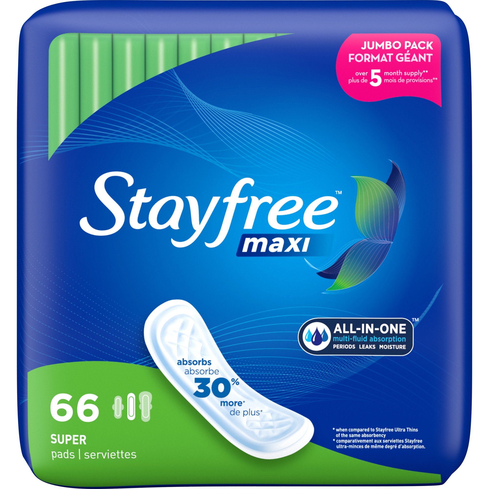 Stayfree Maxi Super Pads - Shop Pads & liners at H-E-B