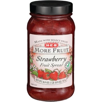 H-E-B More Fruit Strawberry Fruit Spread, 26.9 oz