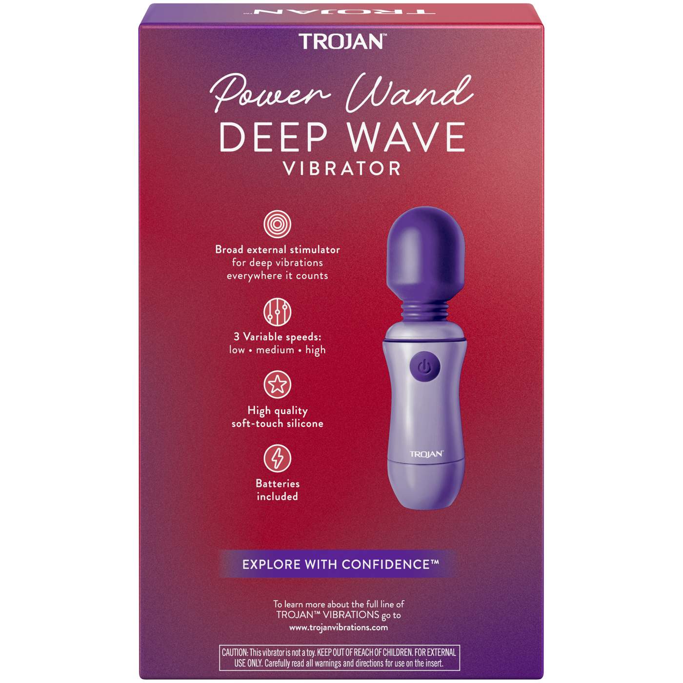 Trojan Power Wand Deep Wave Vibrator - Shop Lubricants at H-E-B