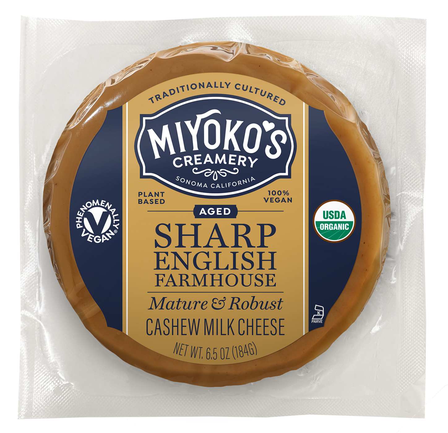 Miyoko's Creamery Sharp English Farmhouse Cashew Milk Cheese; image 2 of 2