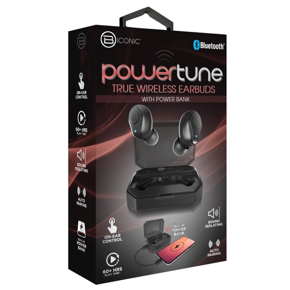 Biconic PowerTune True Wireless Earbuds With Power Bank - Black - Shop ...