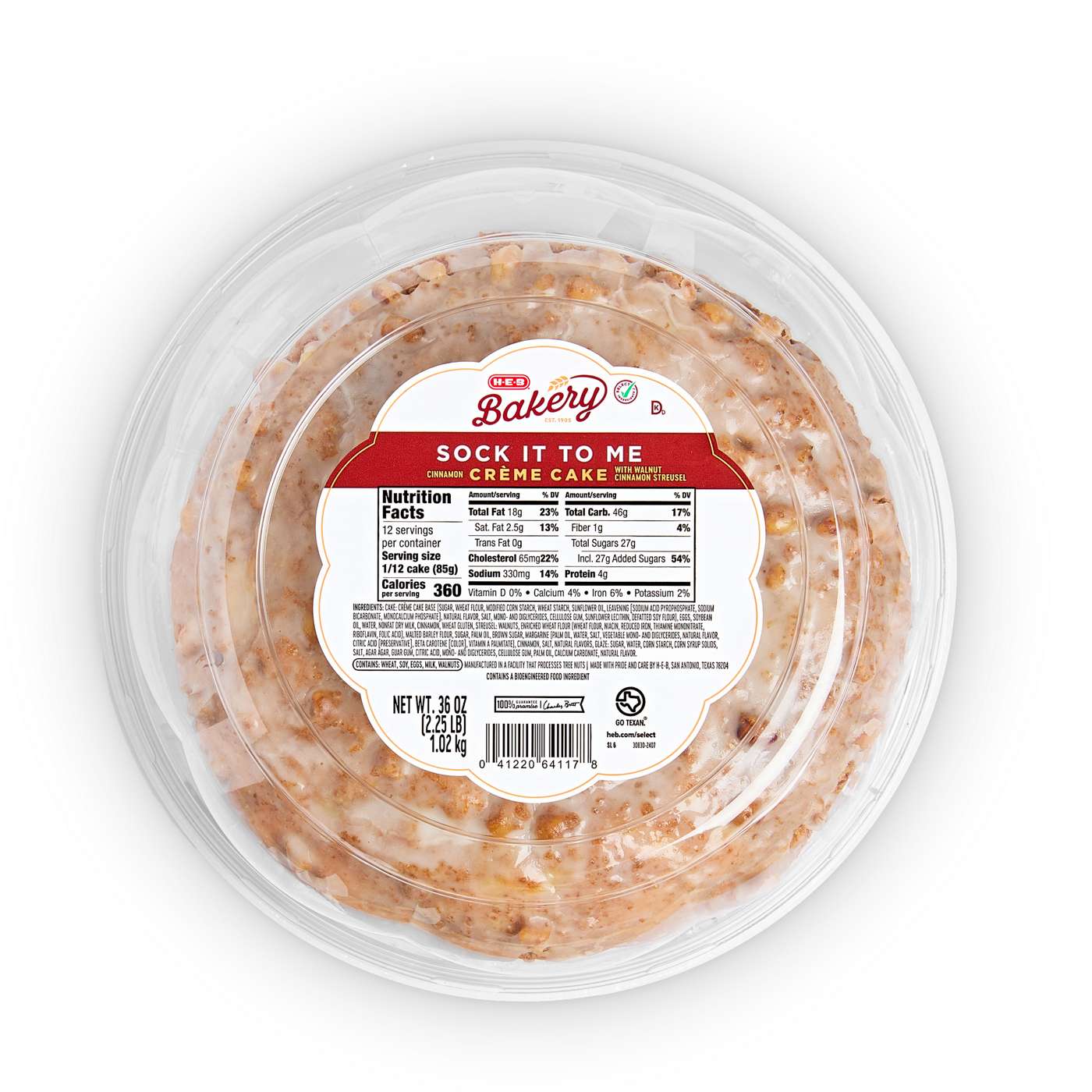 H-E-B Bakery Sock It To Me Crème Cake; image 1 of 3