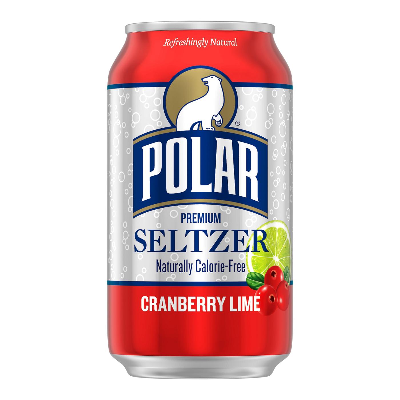 Polar Seltzer Water Cranberry Lime 8 pk Cans; image 3 of 5
