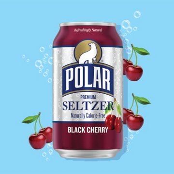 Polar Seltzer Water Black Cherry 8 pk Cans