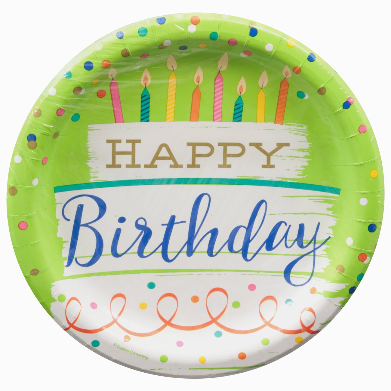 Creative Converting Green Happy Birthday Dinner Paper Plates 9