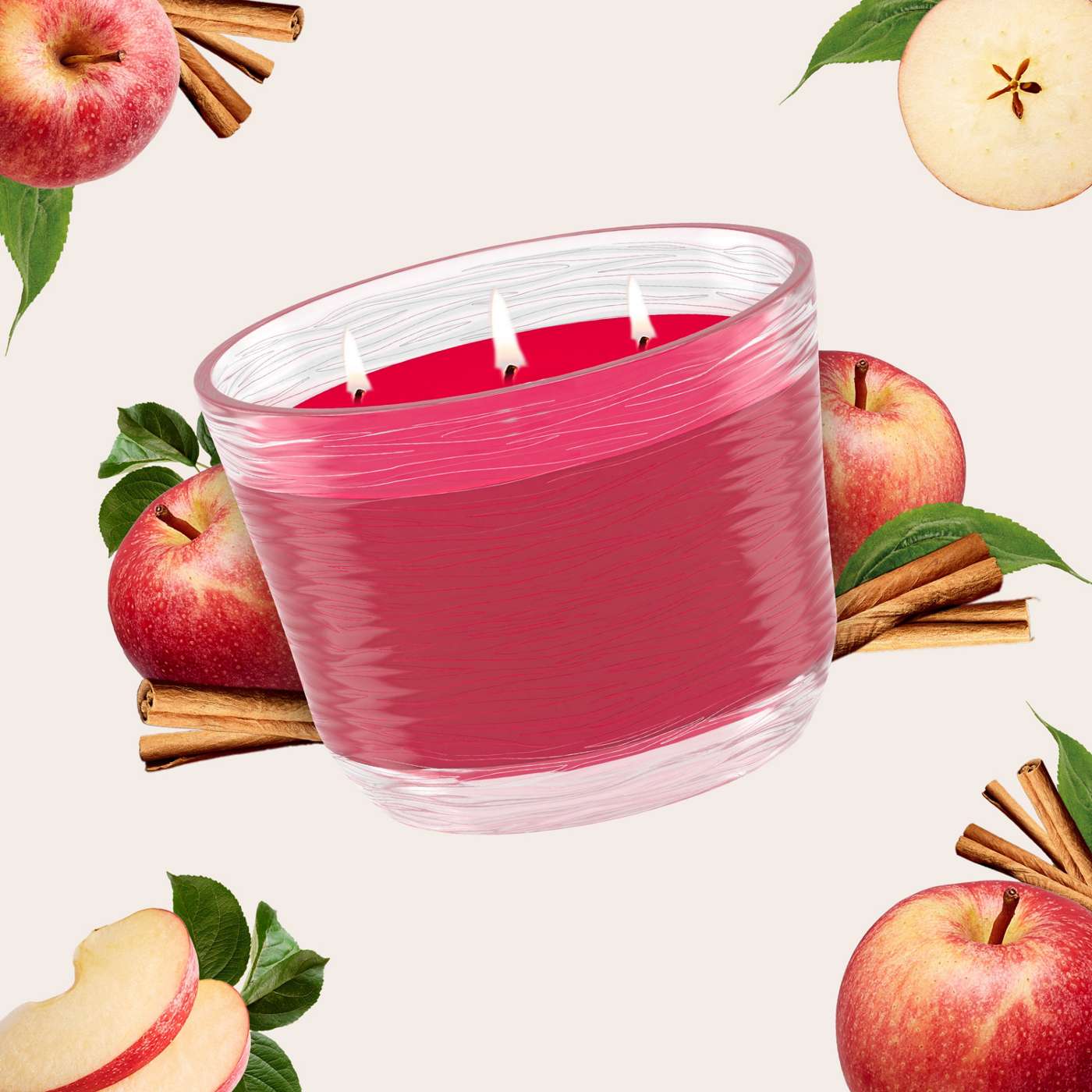 Glade Apple Cinnamon 3 Wick Candle; image 2 of 11