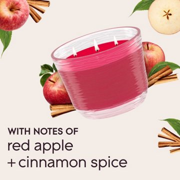 Glade Apple Cinnamon 3 Wick Candle, 6.8 oz