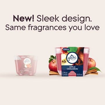 Glade Apple Cinnamon 3 Wick Candle, 6.8 oz