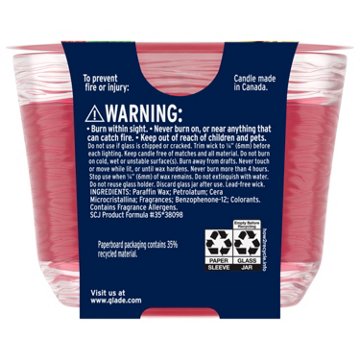 Glade Apple Cinnamon 3 Wick Candle, 6.8 oz