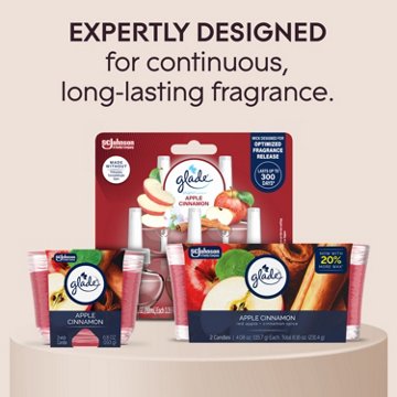 Glade Apple Cinnamon 3 Wick Candle, 6.8 oz