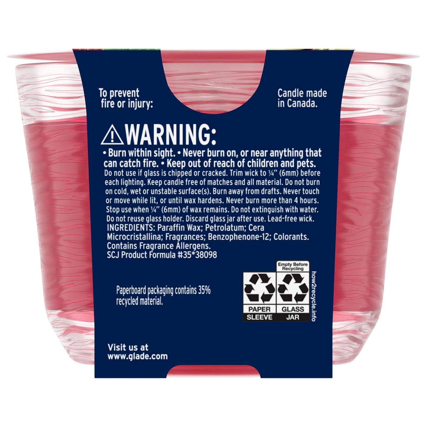 Glade Apple Cinnamon 3 Wick Candle; image 6 of 11