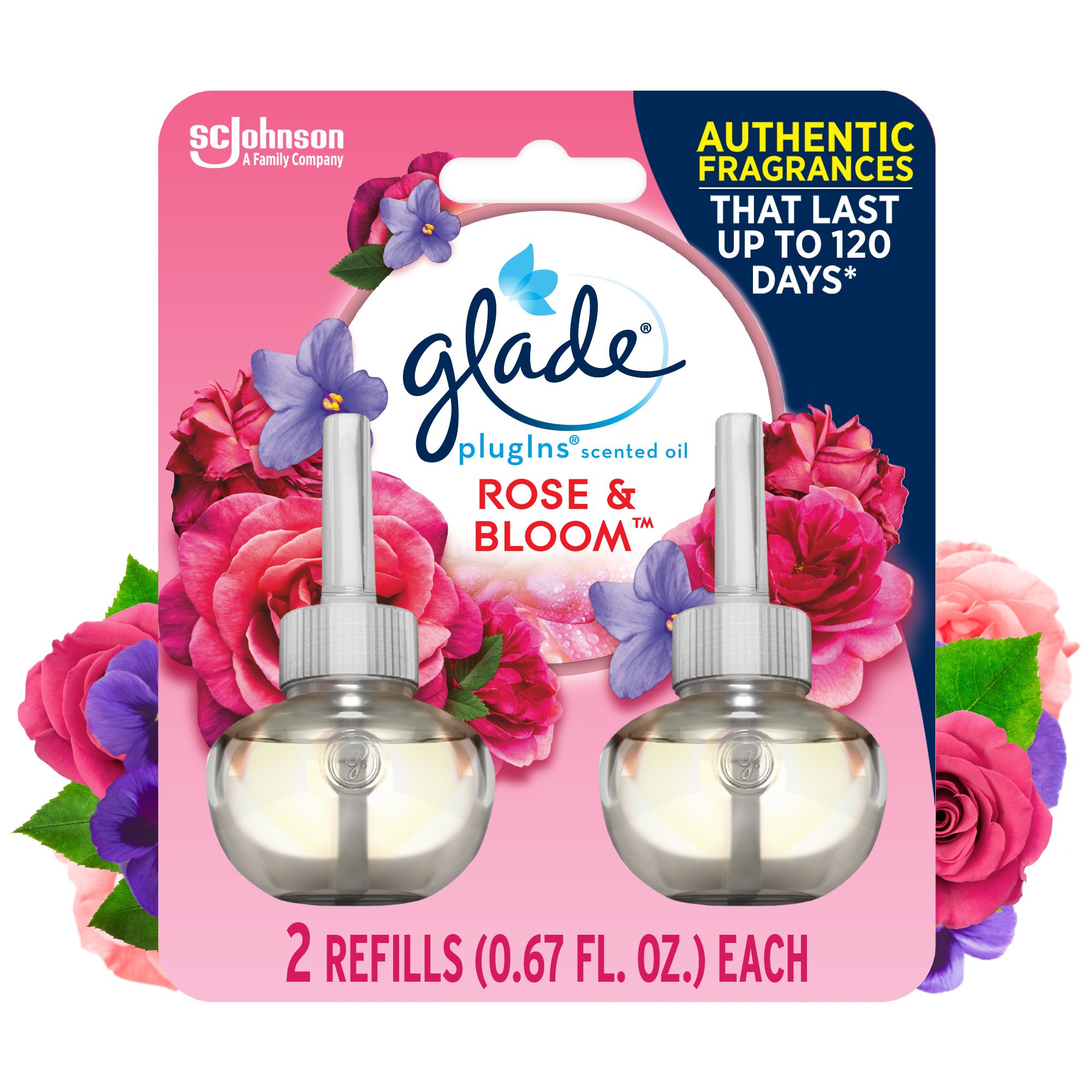 Glade PlugIns Scented Oil Air Freshener Refills Rose & Bloom Shop