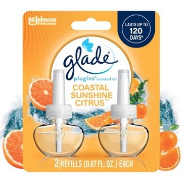 Glade PlugIns Scented Oil Air Freshener Refills - Coastal Sunshine Citrus