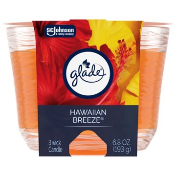 Glade Hawaiian Breeze 3 Wick Candle, 6.8 oz