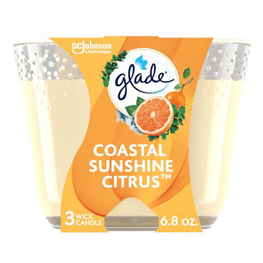 Glade Coastal Sunshine Citrus 3 Wick Candle Shop Candles at HEB