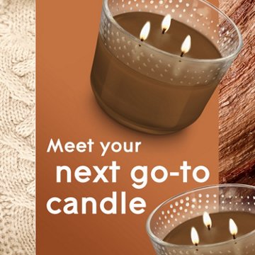 Glade Cashmere Woods 3 Wick Candle, 6.8 oz
