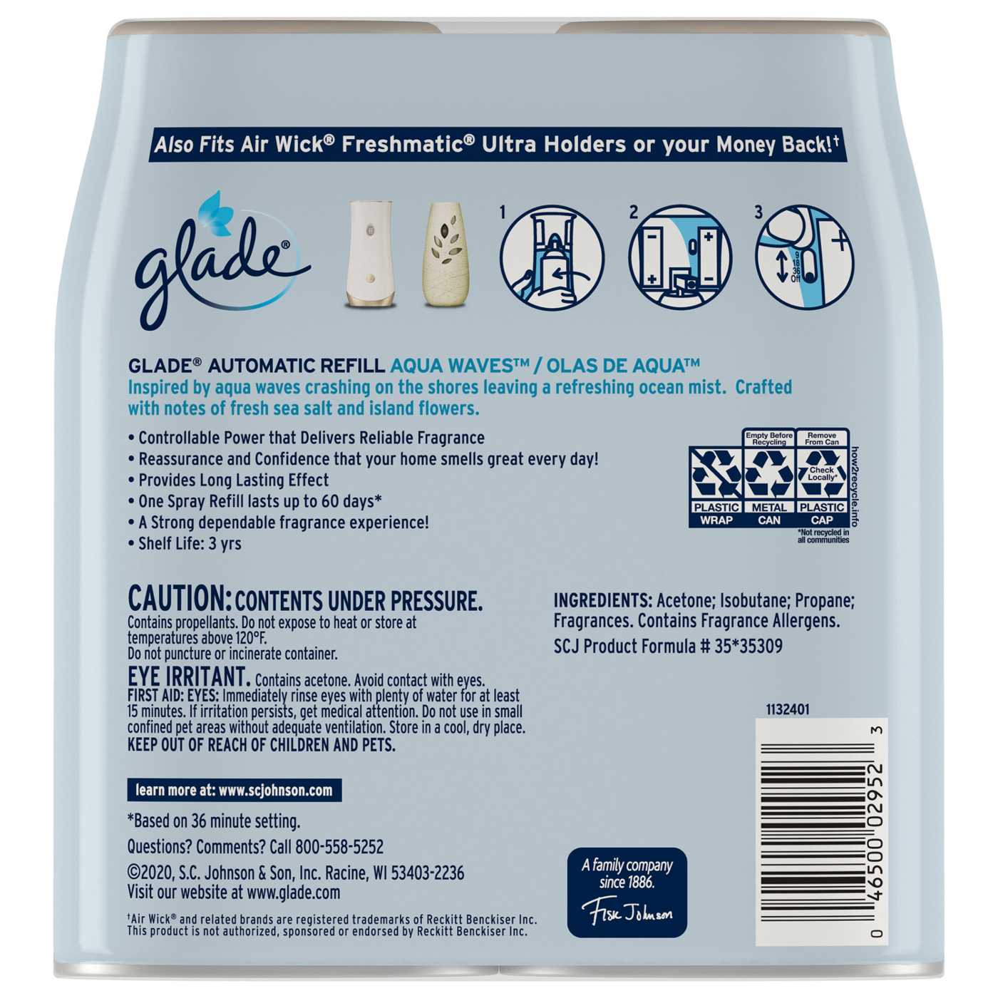 Glade Automatic Spray Refill, Value Pack - Aqua Waves; image 2 of 3