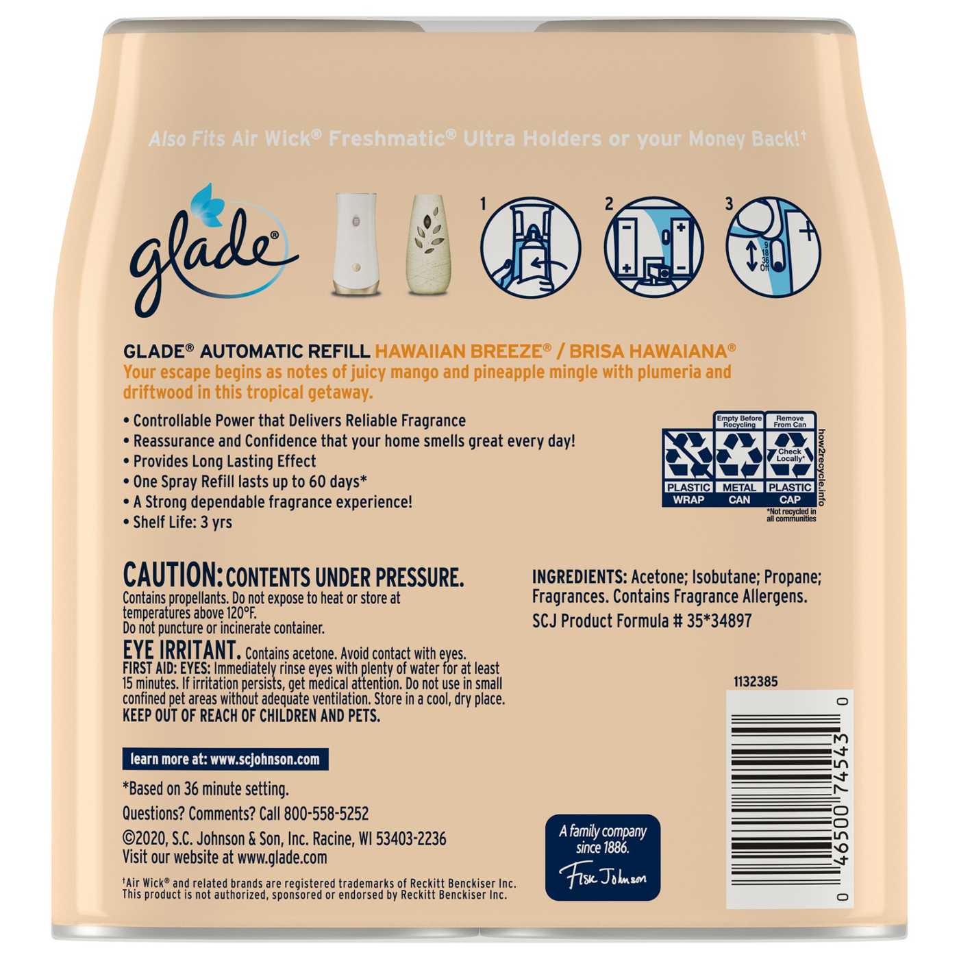 Glade Automatic Spray Refill, Value Pack - Hawaiian Breeze; image 3 of 3