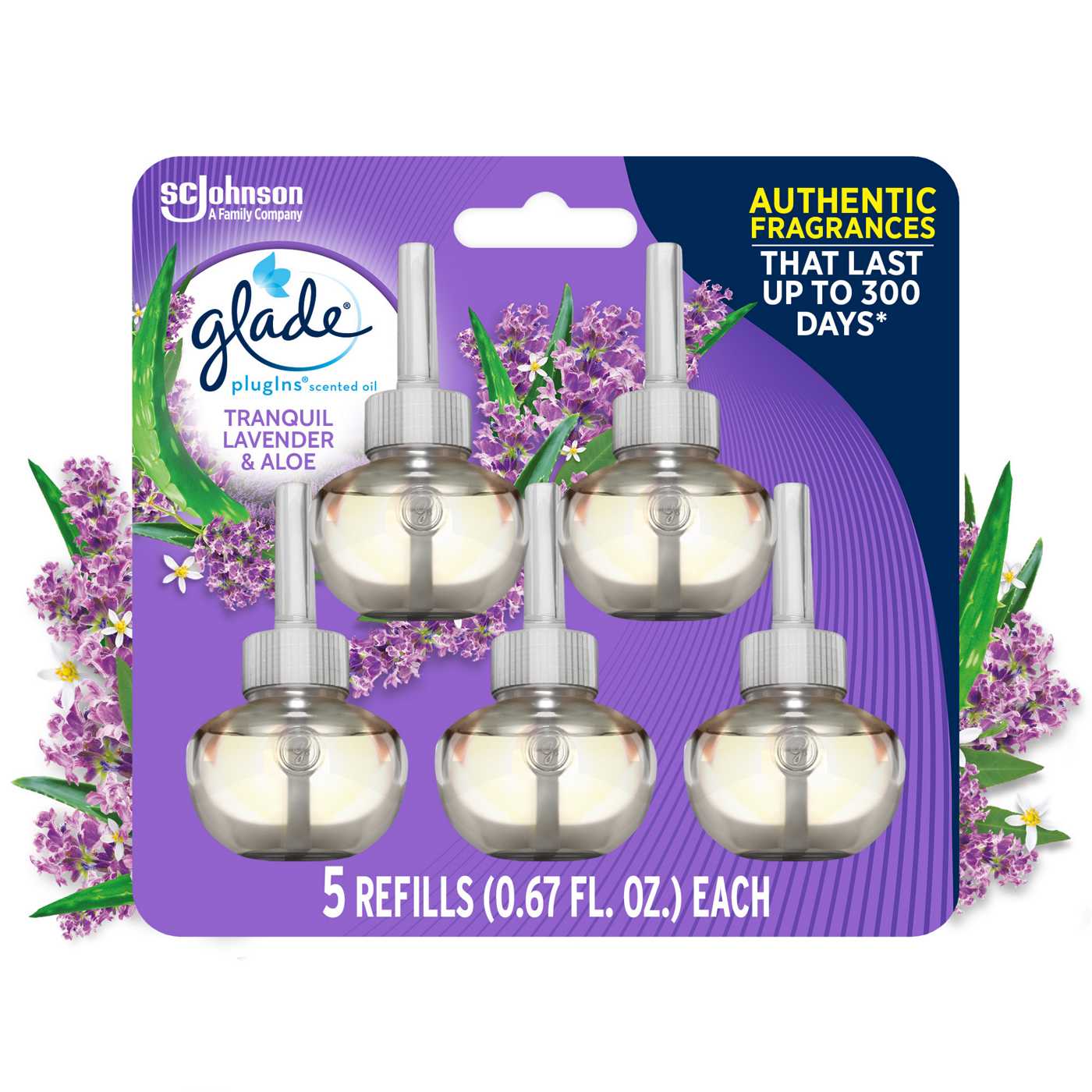 Glade PlugIns Tranquil Lavender & Aloe Scented Oil Refills - Shop Air  Fresheners at H-E-B