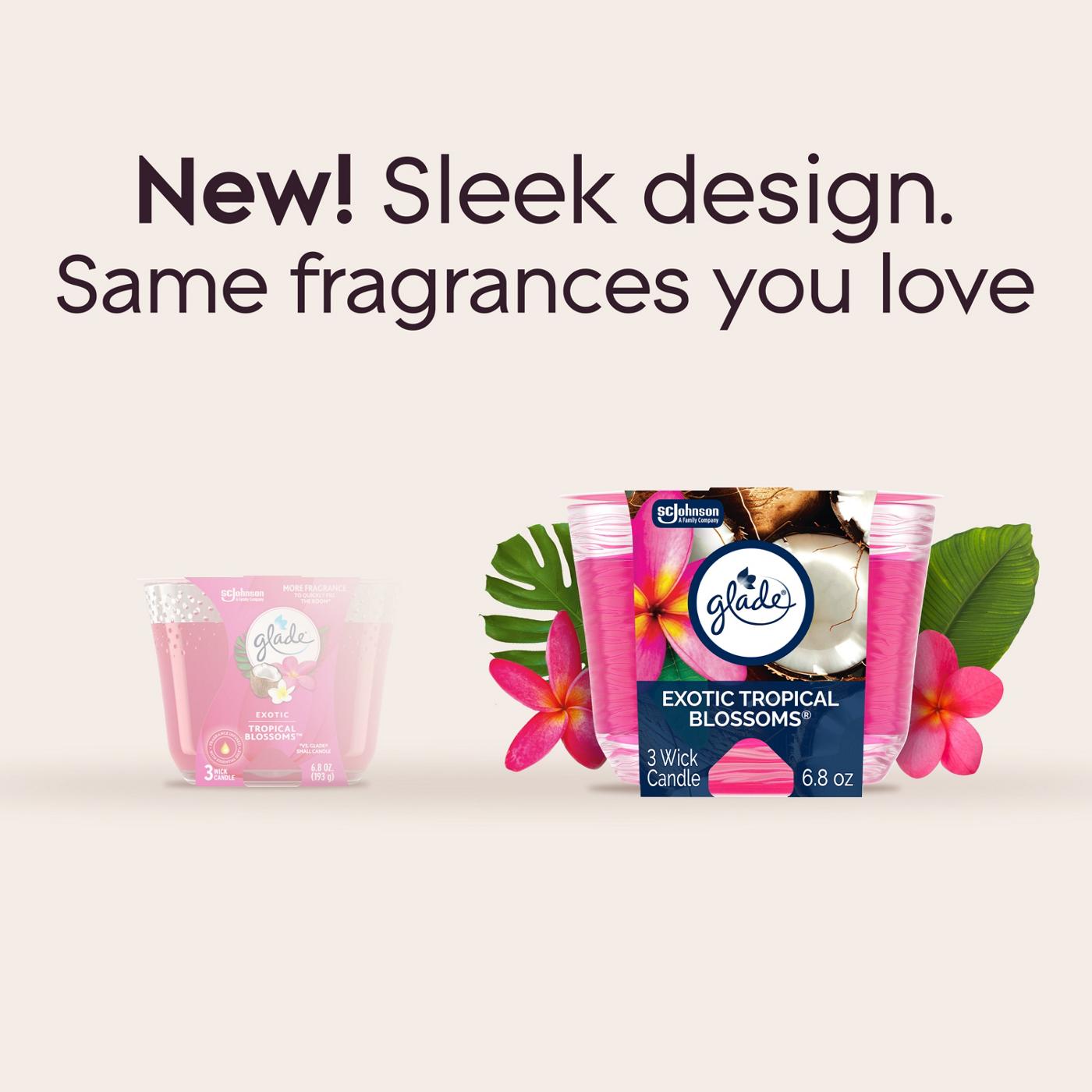 Glade Exotic Tropical Blossoms 3 Wick Candle; image 10 of 11