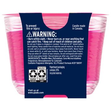 Glade Exotic Tropical Blossoms 3 Wick Candle, 6.8 oz