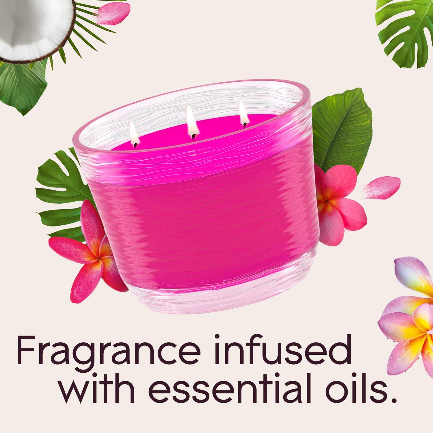 Glade Exotic Tropical Blossoms 3 Wick Candle; image 8 of 11