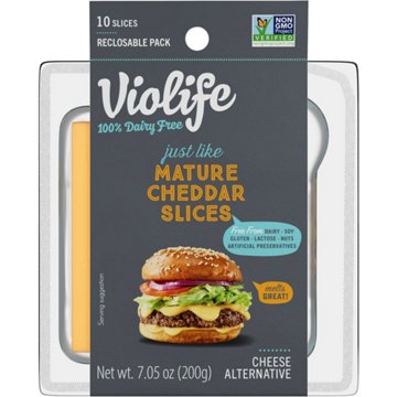 Violife Just Like Mature Cheddar Slices Dairy Free Cheese Alternative
