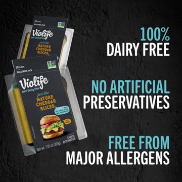 Violife Just Like Mature Cheddar Slices Dairy Free Cheese Alternative