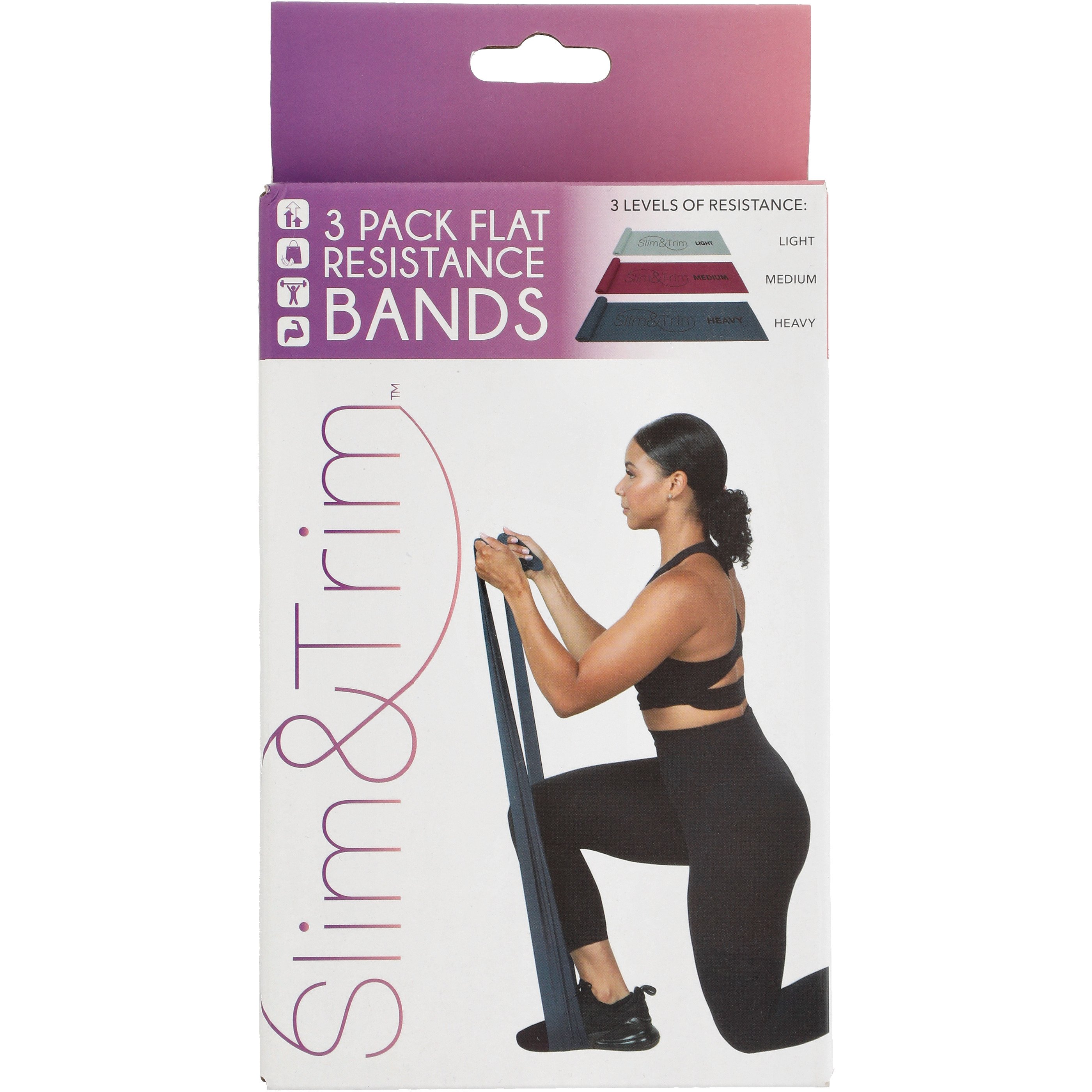 Slim Trim Assorted Level Flat Resistance Bands Shop Fitness