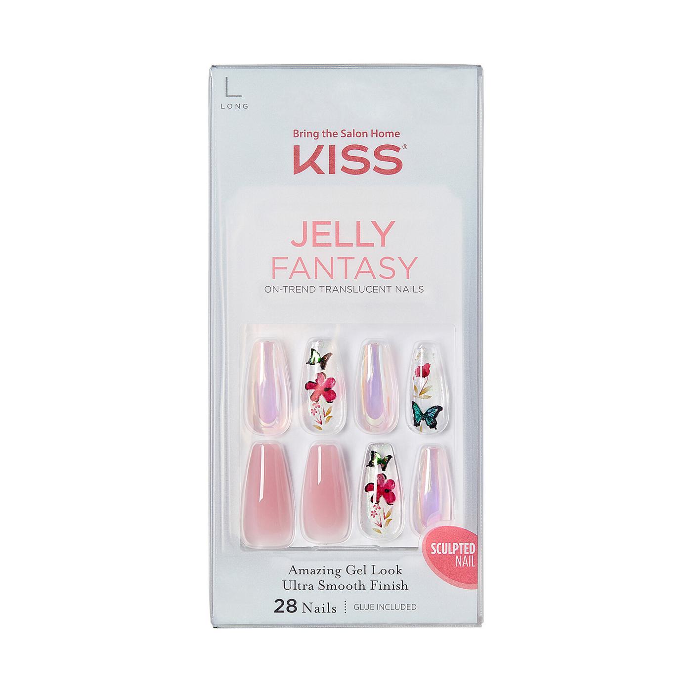 KISS Jelly Fantasy Long Nails - Jelly Cookie - Shop Nail sets at H-E-B