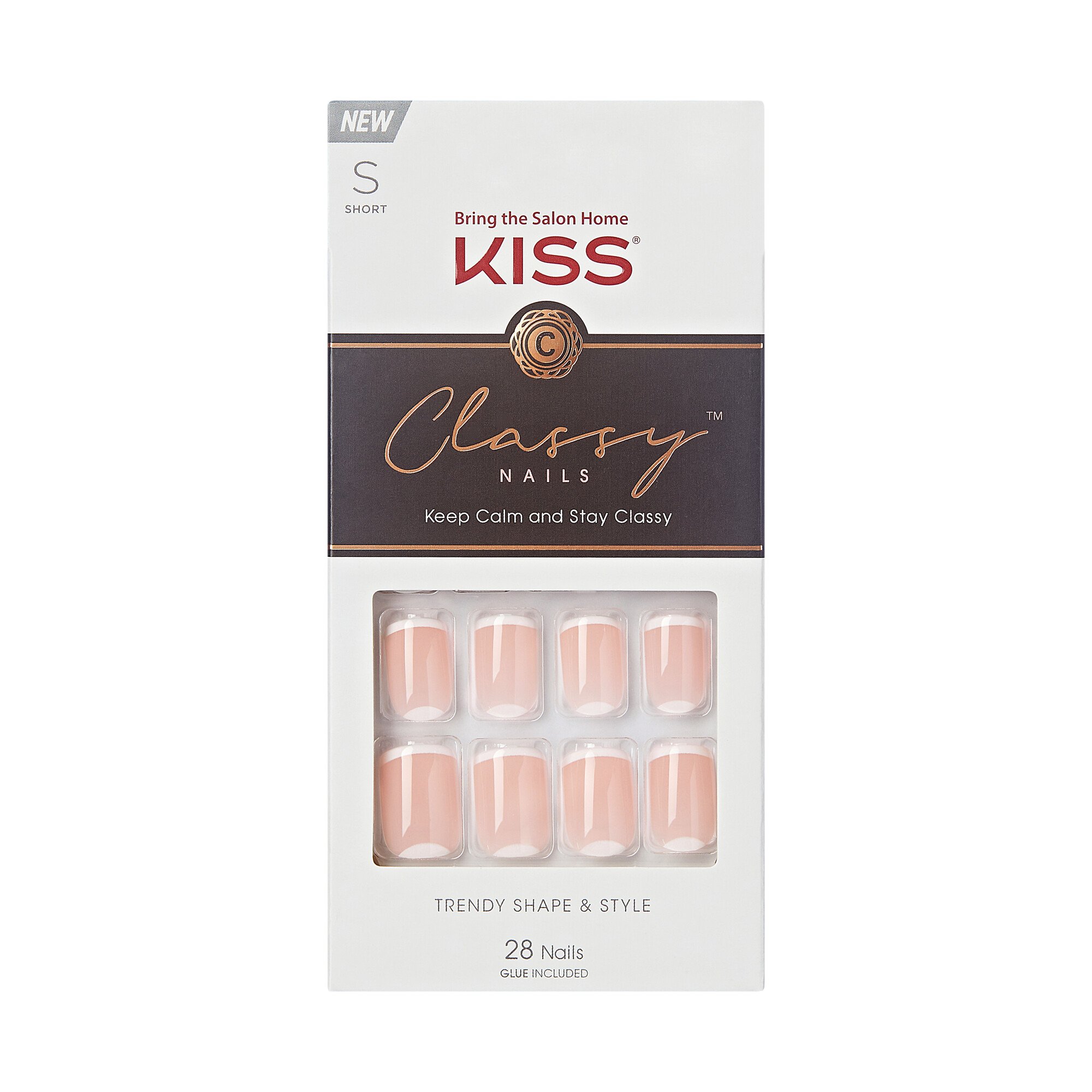 Kiss Classy Short Press-On Nails - Simple Enough - Shop Nail Sets at H-E-B
